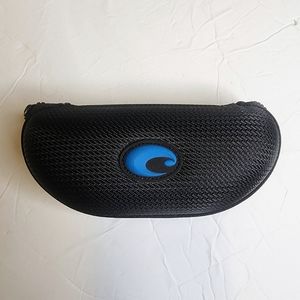 Costa del Mar Black Eva Zippered Sunglasses Case w Blue Logo, Semi-hard Case